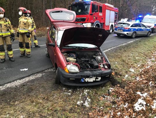 Dachowanie samochodu. Prowadził go pijany obywatel Ukrainy