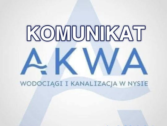 Komunikat AKWY - możliwe spadki ciśnienia i pogorszenie jakości wody w związku z remontem magistrali