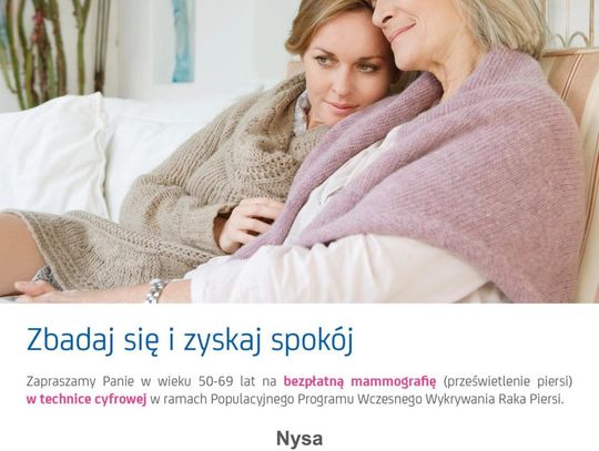 Nie czekaj i zbadaj się!
