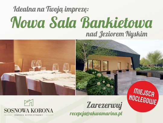 Nowa sala bankietowa w Ośrodku AKWA Marina – idealne miejsce na Twoją uroczystość!
