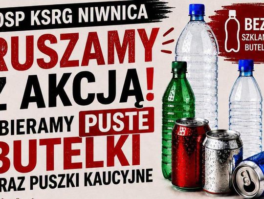 Pomóżmy naszym strażakom. Trwa zbiórka butelek z kaucją dla OSP Niwnica