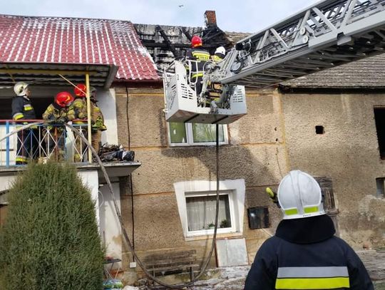 Pożar domu w Wierzbięcicach