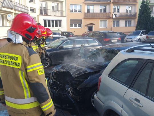 Pożar samochodu w centrum Nysy