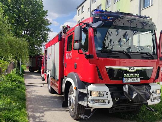 Pożar w bloku wielorodzinnym w Głuchołazach