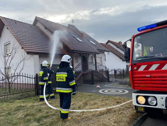 Pożar w budynku jednorodzinnym w Otmuchowie