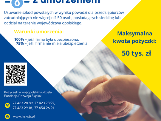 Środki nadal dostępne! Pożyczka Powodziowa do 50 tys. zł z umorzeniem nawet do 100%