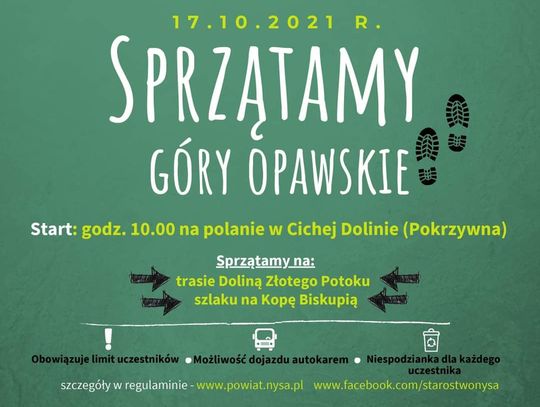 Starostwo organizuje akcję "Sprzątania Gór Opawskich"