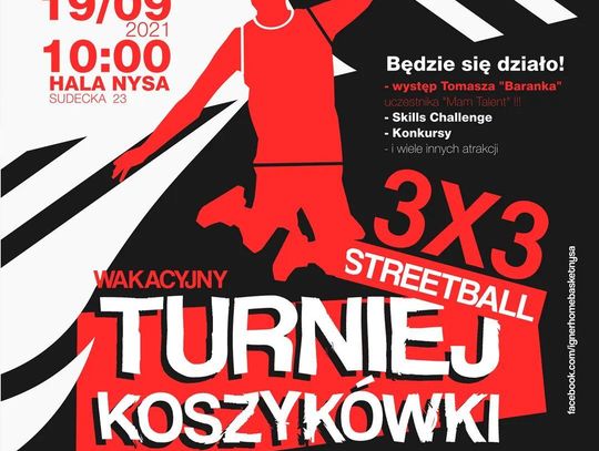 Wakacyjny Turniej Koszykówki Streetball 3X3