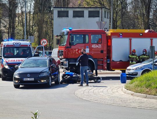 WYPADEK PRZY MCDONALD'S W NYSIE. Jedna osoba ranna