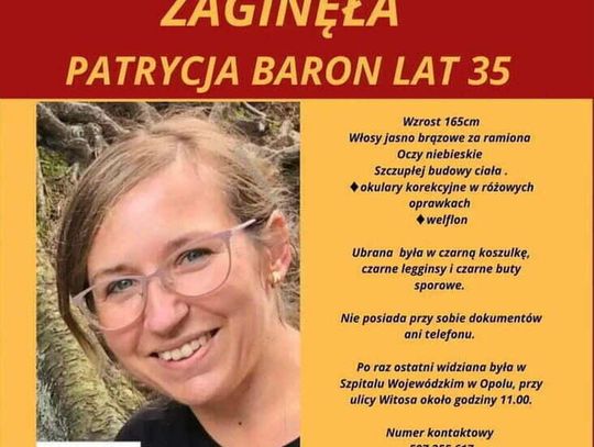 Zaginęła Patrycja Baron