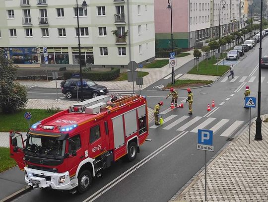 Zderzenie samochodu osobowego z motocyklem na Piastowskiej