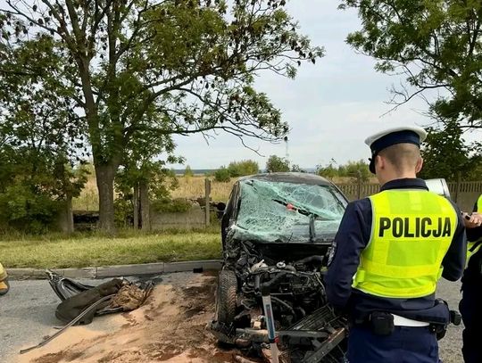 Zderzenie śmieciarki z osobówką pod Chróściną Nyską