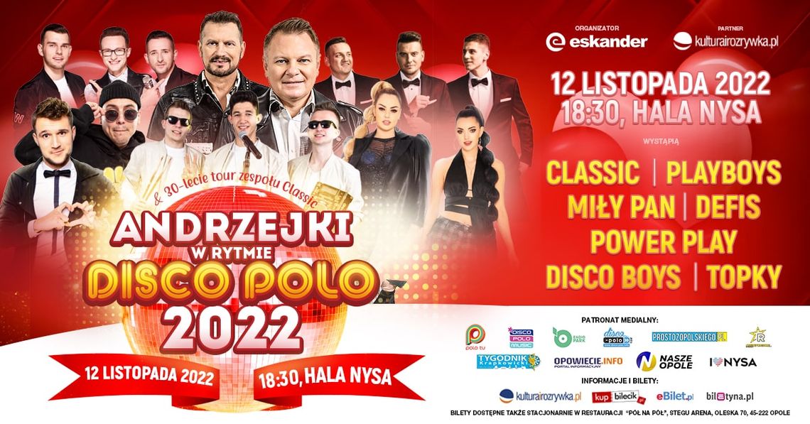 Bilety do wygrania na Andrzejki w Rytmie Disco Polo