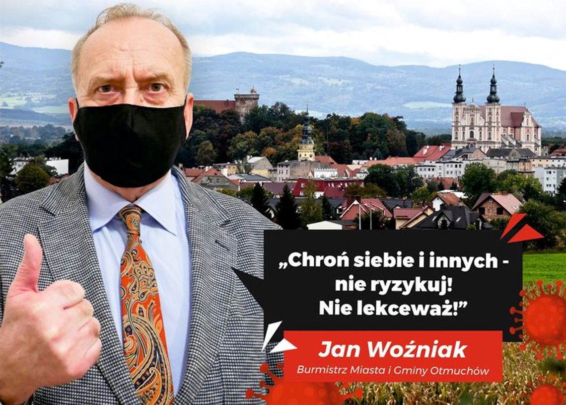 Burmistrz Jan Woźniak apeluje o przestrzeganie zasad bezpieczeństwa