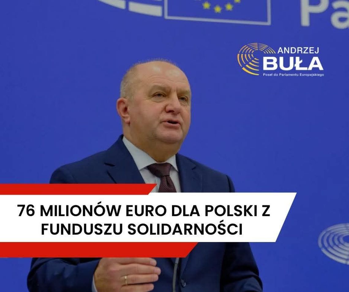 Dobre wieści z Parlamentu Europejskiego! 76 milionów euro dla Polski