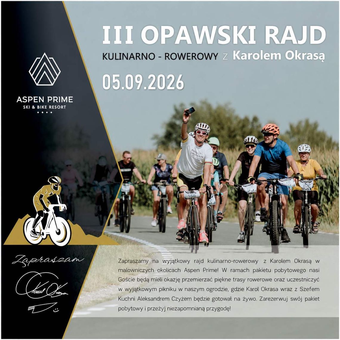 III Opawski Rajd Kulinarno-Rowerowy z Karolem Okrasą