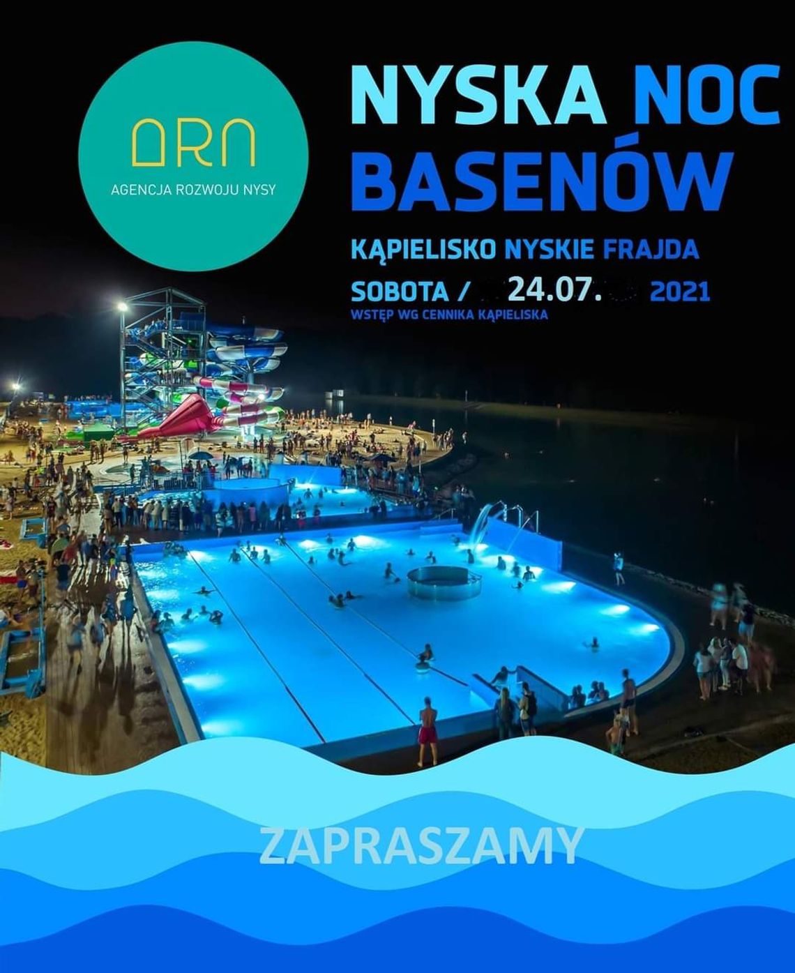 Kolejna Noc Basenów na kąpielisku Frajda!