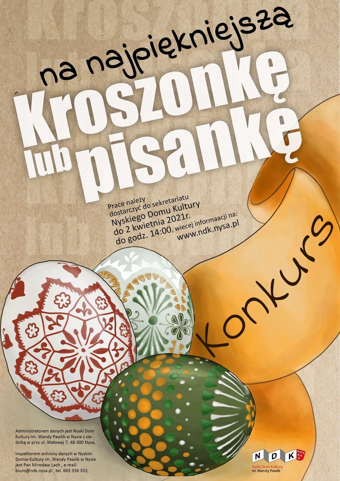 Konkurs na "Najpiękniejszą kroszonkę lub pisankę wielkanocną"