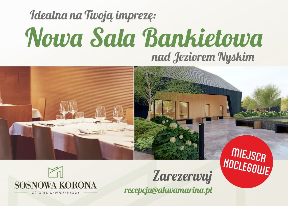Nowa sala bankietowa w Ośrodku AKWA Marina – idealne miejsce na Twoją uroczystość!