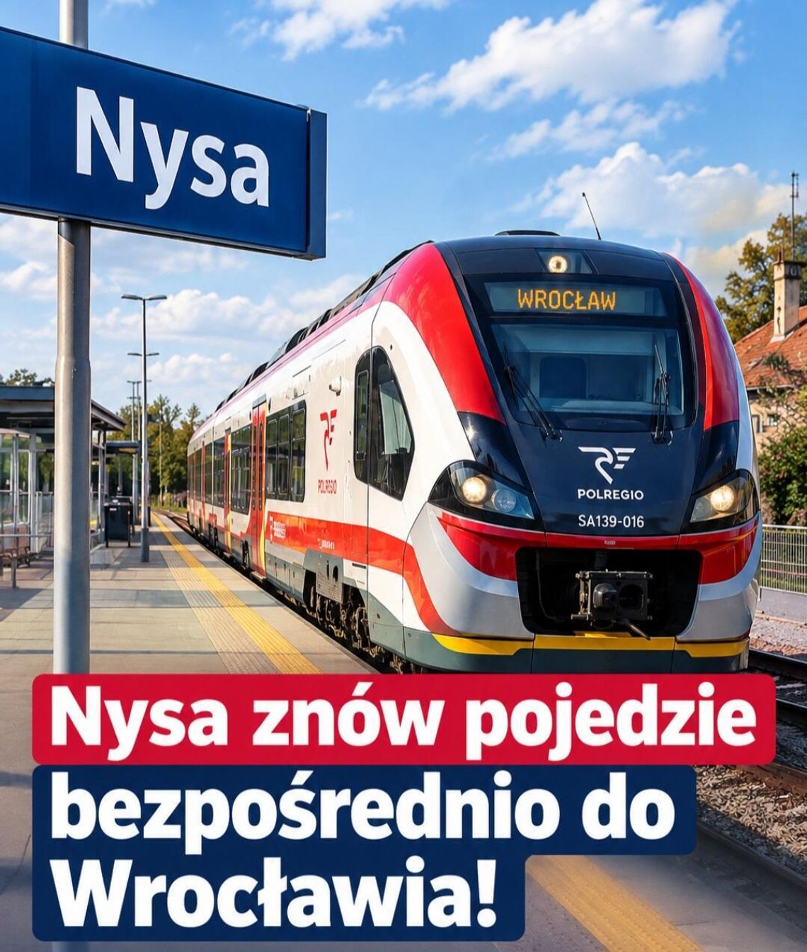 Nysa znów pojedzie bezpośrednio do Wrocławia. Pociągi wrócą w grudniu Nysa znów pojedzie bezpośrednio do Wrocławia. Pociągi wrócą w grudniu