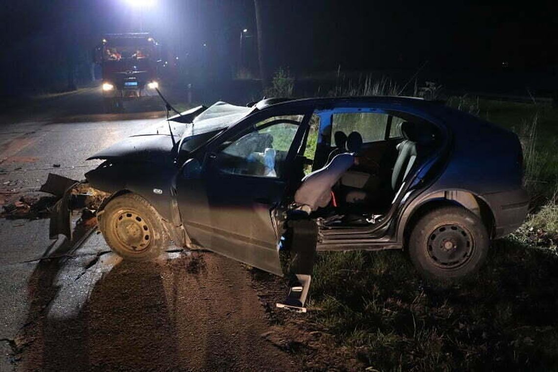 Pijany mieszkaniec powiatu nyskiego uderzył autem w drzewo