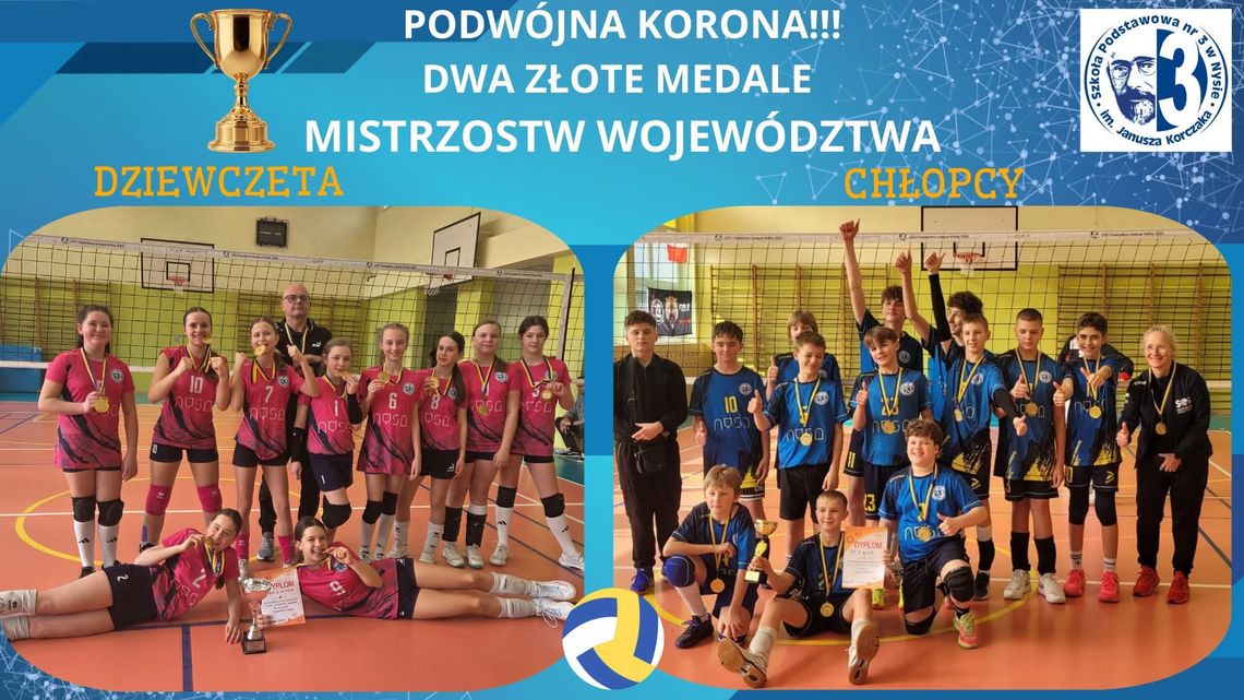 Podwójne złoto dla SP 3 Nysa! Dominacja w minisiatkówce