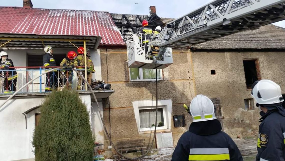 Pożar domu w Wierzbięcicach