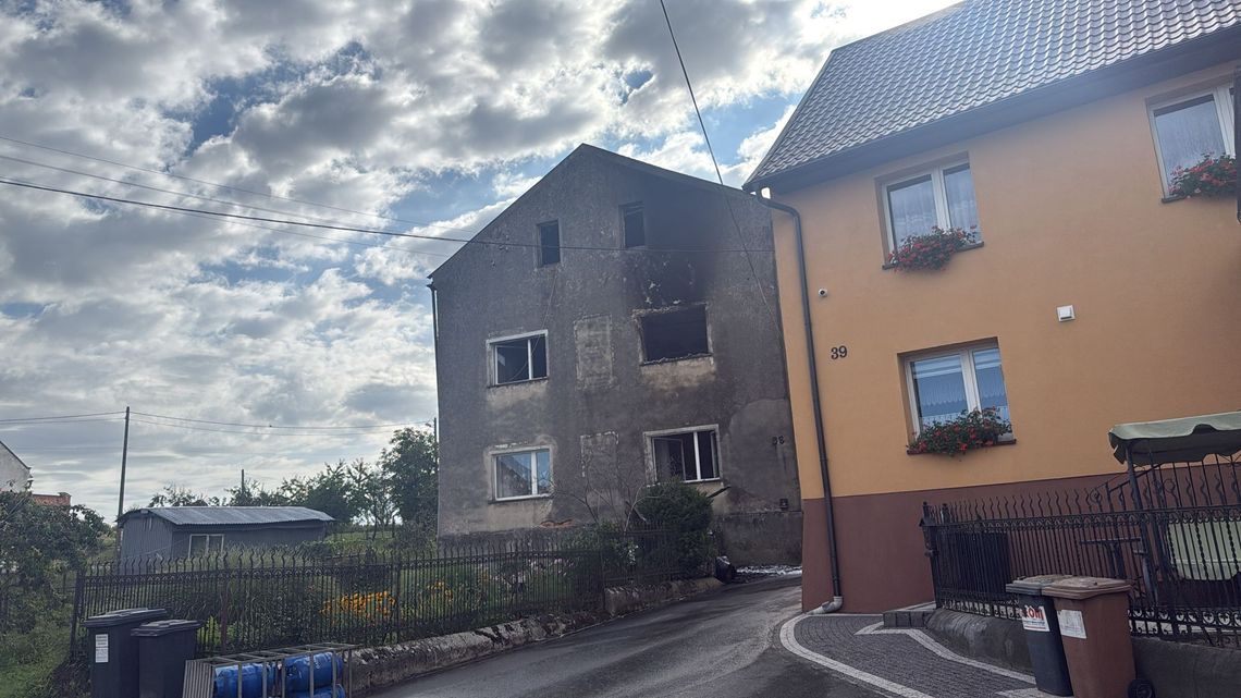 Pożar domu w Wierzbięcicach