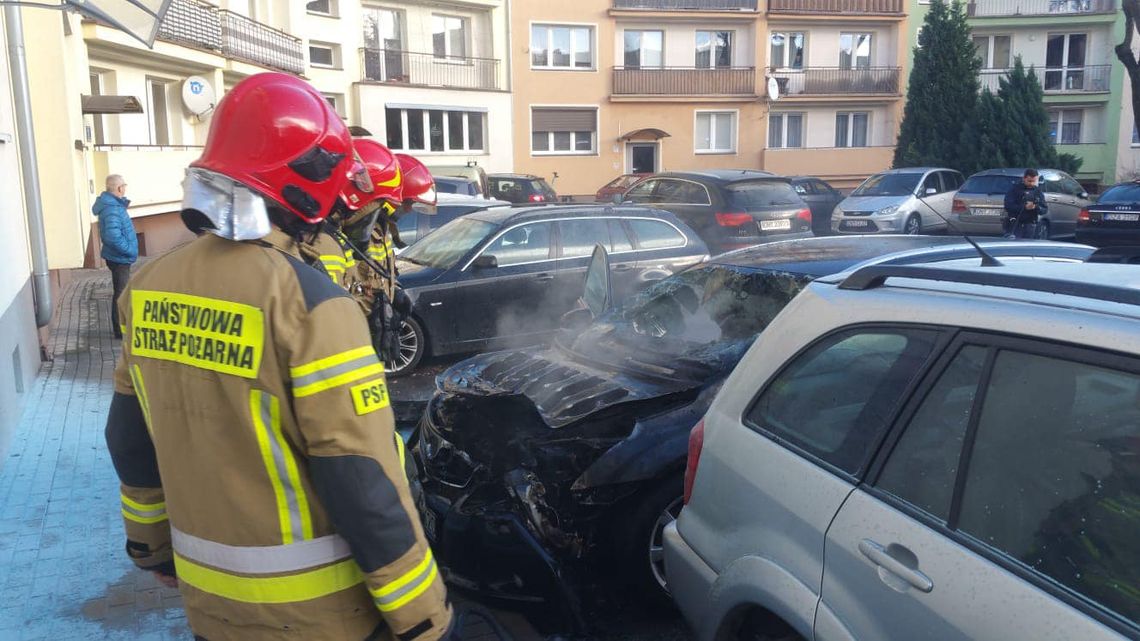 Pożar samochodu w centrum Nysy