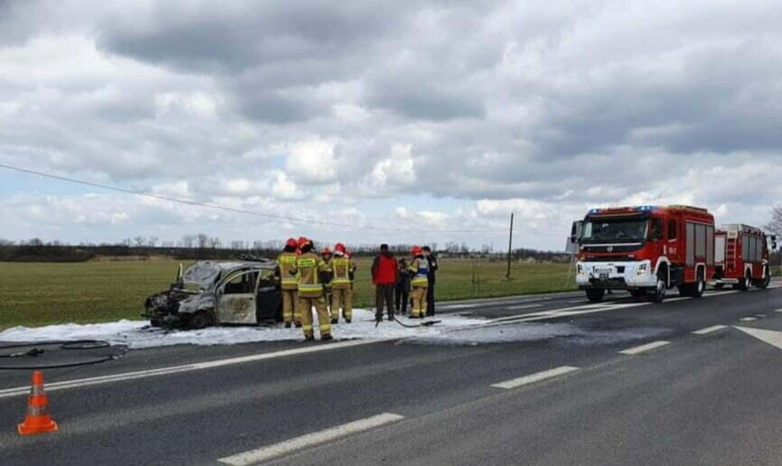 Pożar samochodu w Skorochowie