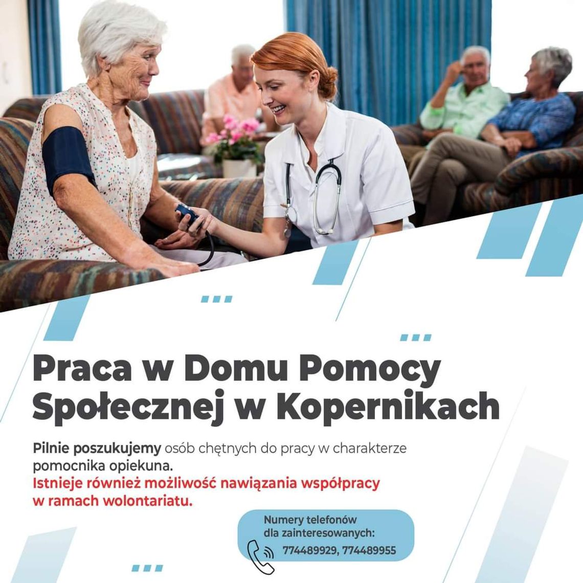 Praca w Domu Pomocy Społecznej w Kopernikach