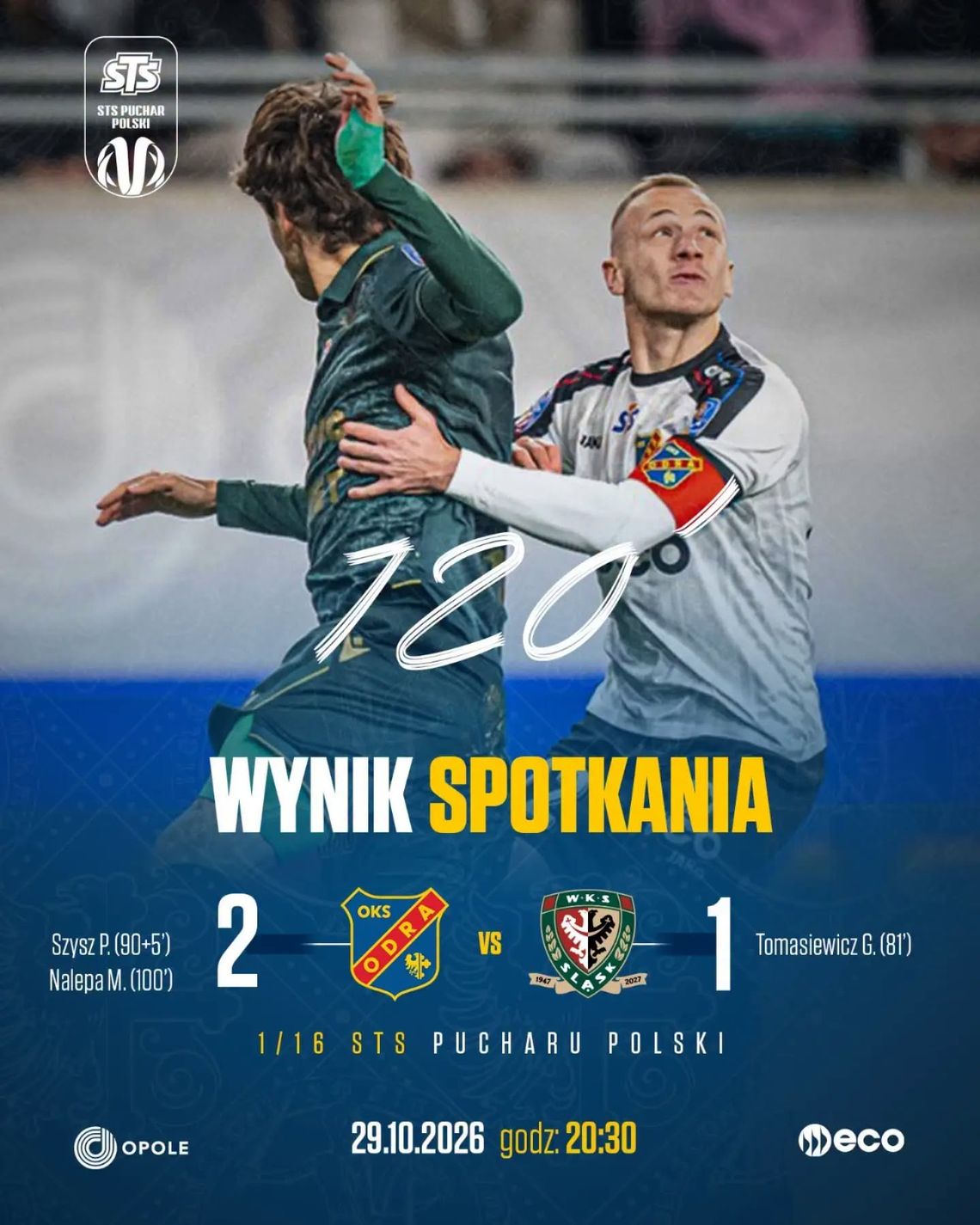 Śląsk Wrocław pokonany! Odra w Pucharze Polski gra dalej! Śląsk Wrocław pokonany! Odra w Pucharze Polski gra dalej!