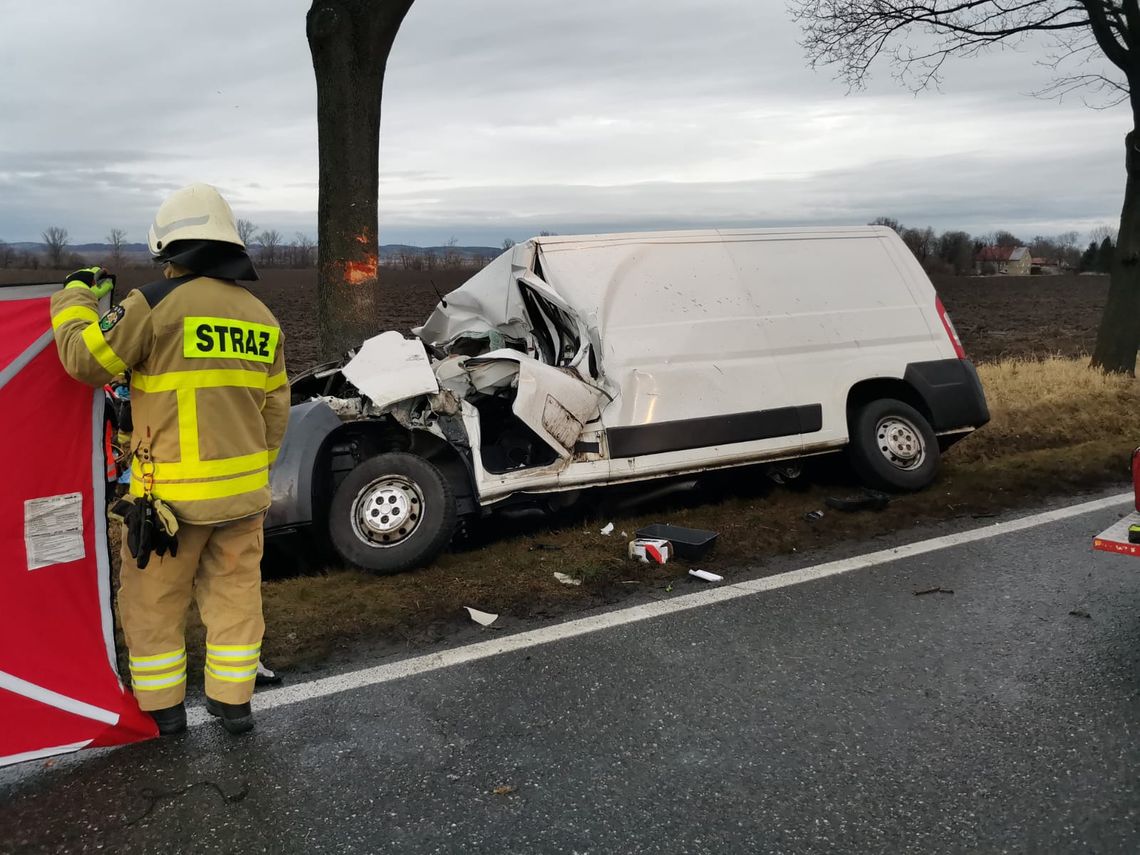 Tragiczny wypadek w regionie. Nie żyje kierowca busa