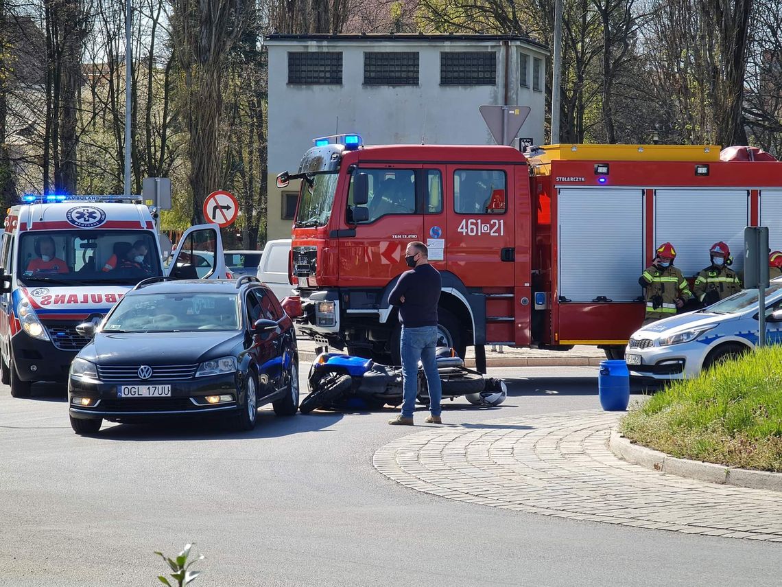 WYPADEK PRZY MCDONALD'S W NYSIE. Jedna osoba ranna