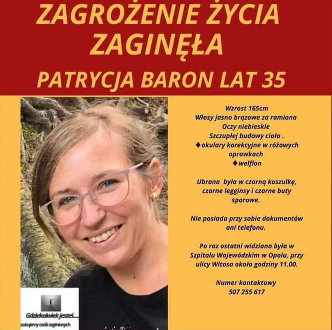 Zaginęła Patrycja Baron