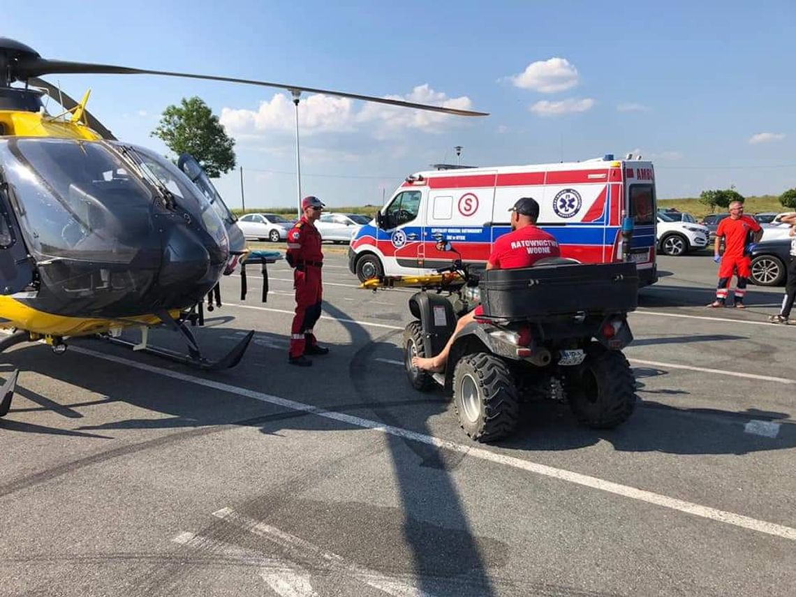 Zderzenie skuterów na Jeziorze Nyskim. Jedna osoba poważnie ranna